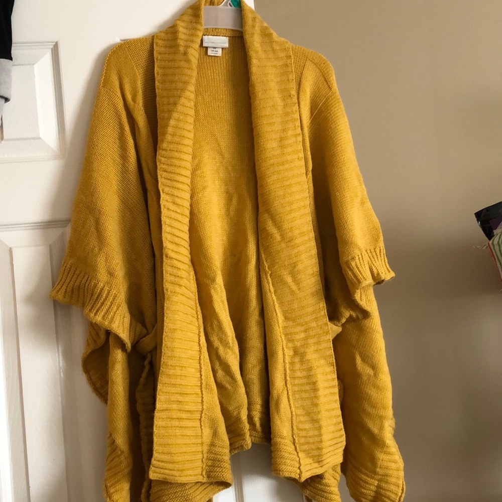 New York & company yellow cardigan
